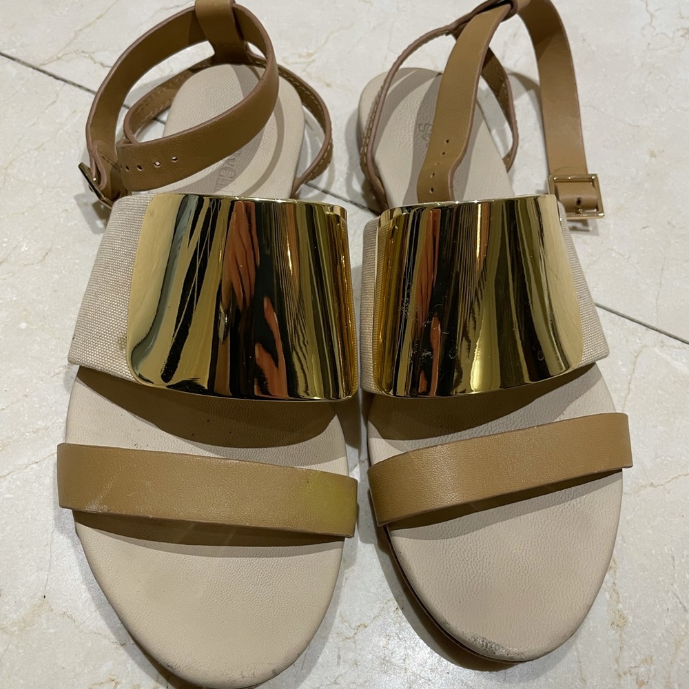 Chloe gold sandals